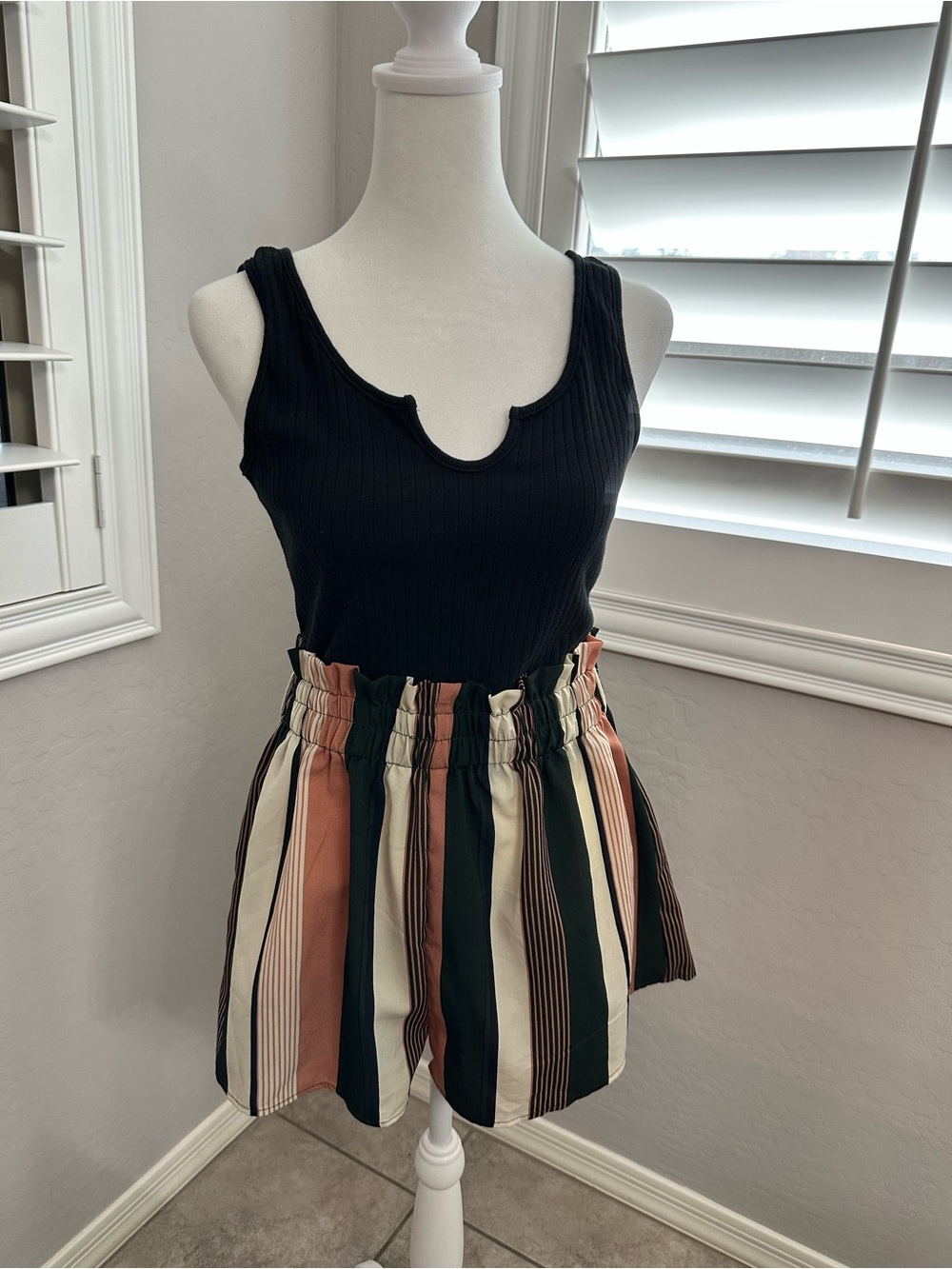 Bundle 4/$25 Women’s Romper- Black, Cream & Green